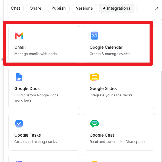 Figure 3: Calendar, Gmail 연동